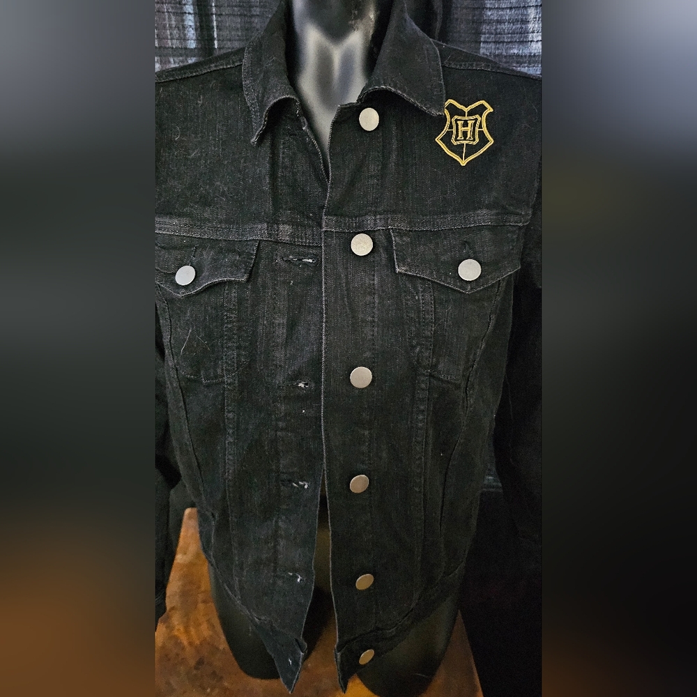 Hufflepuff jean jacket harry potter